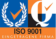 ISO 9001 eingetragene Firma - Siegel